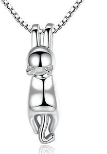 findout dames en argent sterling 925 collier pendentif de chat, pour les femmes les filles, (f1581)