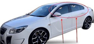 AC WOW 4x Wind Deflectors Compatible with Vauxhall Insignia A Mk1 4/5-door 2008 2009 2010 2011 2012 2013 2014 2015 2016 2017 Acrylic Glass PMMA Visors Rain Snow Sun Weather Shields Guards