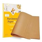 Unbleached Parchment Paper 200 PCS, Katbite 12X16 inches（30X40cm）Baking Paper, Heavy Duty and Non-Stick Parchment Paper Sheets, Pre-Cut Parchment Paper for Baking for Air Fryer, Grilling, Steaming