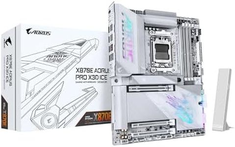 GIGABYTE X870E AORUS PRO X3D ICE AMD AM5 LGA 1718 ATX Motherboard, Ryzen 9000/8000/7000, DDR5, 18+2+2 Power Phase, 4X M.2, PCIe 5.0, WiFi, 5GbE