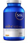 Sisu Ester-C 600mg Capsules, 24-hour Immune Support Vitamin C, Less Acidic, Better Absored & Rentained Than Other Forms of Vitamin C, 240 VC, Vegan, Non-GMO, Gluten Free, Dairy Free, Soy Free