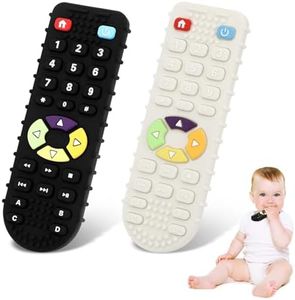 Massaggia Gengive per Neonati, 2 Pezzi Telecomando Giochi Dentizione Neonato, Massaggiagengive in Silicone Senza BPA, Dentizione Sollievo Giocattoli per 3-12 Mesi Bambini