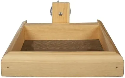 Coveside Wooden Food Container Mini Window Screen Bird Feeder