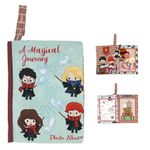 Kids Preferred Harry Potter Baby Photo Memory Album Crinkle Soft Sensory Book Holds 3 4"x6" Photos with Soft Fabric for Babies, 6.25x9 Inch