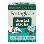 Forthglade Natural Dog Dental Sticks - Plant Based & Grain Free Dental Chews - 20 Sticks (4 x 170g), packaging may vary