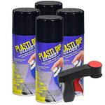 Plasti Dip Glossy Black Rim Kit, 11 oz Aerosol, Pack of 4 cans with bonus Cangun Tool - Combines both Color Coat and Gloss Finish