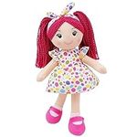 June Garden 18" Snuggle Cuties Sophie - Soft Cuddly Plush Doll Gift for Girls - Huggable Rag Doll - Pink L