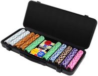 ANCHSAIL 500PCS Clay Poker Chip Set, 14g Heavy Numbered Poker Chips, Professional Poker Set with Polycarbonate Chip Case, 2 Decks Cards, Poker Buttons for Texas Hold’em, Blackjack & Poker Night