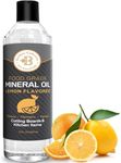 Mineral Oil for Cutting Board Care - Food Grade, Enriched with Lemon & Orange Extracts - Butcher Block Oil Conditioner to Restore, Maintain & Protect Wood, Teak, Bamboo Boards, and Utensils - 12oz