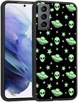 Compatible with Samsung Galaxy S21 Case, Mysterious Alien UFO Samsung Case for Women Girl Men Boy, TPU Shockproof Trendy Cool Case