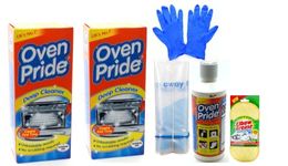 2X Oven Pride Oven Cleaner- 2X 500 ML Bottle - Bags, Gloves and Instructions Included - Complete Oven Cleaning Kit with Scrubbing Pad