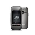 emporiaOne | Senior Cell Phone | Flip Phone Without Contract | Mobile Phone with Emergency Call Button | 2.4-inch Display | Spacegrey, Grey/Silver