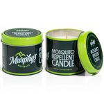 Murphy's Naturals Mosquito Repellent Candle | DEET Free | Made with Plant Based Essential Oils and a Soy/Beeswax Blend | 30 Hour Burn Time | 9oz | 2 Pack