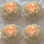 SERAAF Scented Candles Gift Set - Peony Rose for Unique Gifts, 11-12Hrs Burn Time, Aesthetic Candles, Aroma Candles for Home Decor, Meditation Accessories, Diwali Candles for Women (Pack of 4)