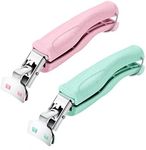 WSHSLOJA Kitchen Cooking Tongs，Stainless Steel Anti-Scalding Hot Bowl Dish Plate Gripper Clips Clamp for Moving Hot Plate or Bowls with Food Out from Instant Pot Microwave Oven (2Pack) (Pink+Green)