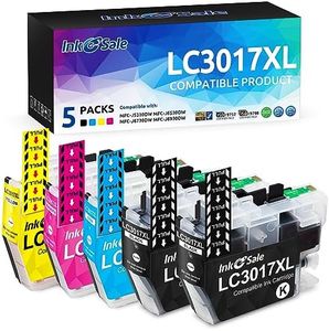 INK E-SALE Compatible LC3017 Ink Cartridge Replacement for Brother LC3017XL 3017XL LC3017 Ink Cartridge for use with Brother MFC-J6930DW MFC-J5330DW MFC-J6530DW MFC-J6730DW Printer 5-Pack Color