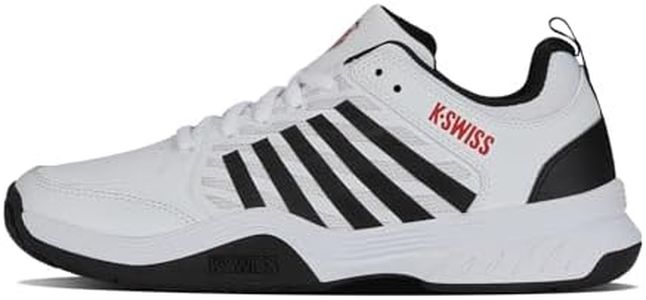 K-Swiss Men's Court Express 2 Tennis Shoe, White/Black/Mars Red, 14 M