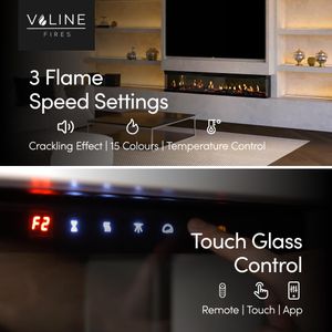 Valine Fires 60" 3-Sided Electric Fireplace – Modern Wall-Mount Heater