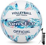 Senston Volleyball Official Size 5, Waterproof PVC Volleyball, Soft Texture No Hurt Hands, Wear-Resistant & Durable, Distinctive Design for Indoor Outdoor