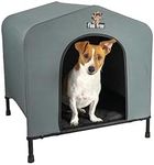 flea free Dog House/Kennel/Medium 63x58x53cm / Grey/Includes Removable Mattress/The Original fleafree Brand