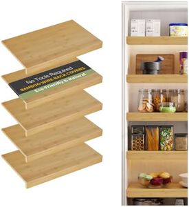 ClimbHope Wire Shelf Covers, Bamboo Wire Rack Covers for Pantry, Closet，Kitchen (5pcs, 40" W x 16" D, Natural)