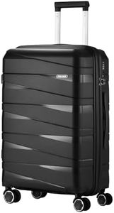 MAZAM 28 Inch Suitcase Luggage with Spinner Wheels,Carry on Travel Luggage, Hardshell Lightweight Trolly Suitcase Luggage with TSA Lock, Black