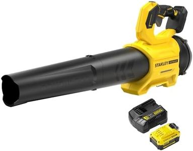 STANLEY FATMAX V20 | 18V Brushless Blower Kit 4.0Ah - Axial Fan Design Excellent Power up to 177km/h Variable Speed Trigger, Boost Mode up to 410 CFM (11.6 m³/min) to Shift Heavier Debris, 2A Charger