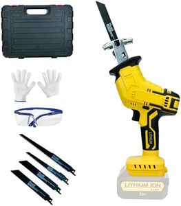 Cordless Reciprocating Saw for DeWalt 20V Batteries Universal Saw with Reciprocating Saw Blade 4 Pieces for Fast Cuts in Wood, Metal & Plastic (Tools only)