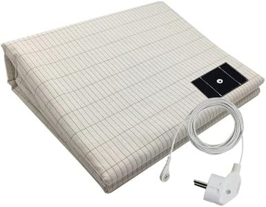 Drap de mise à la terre avec câble de raccordement à la terre, drap de terre avec 10 % de fibre d'argent et 90 % coton biologique, tapis de mise à la terre pour un meilleur sommeil (99 x 203 cm)