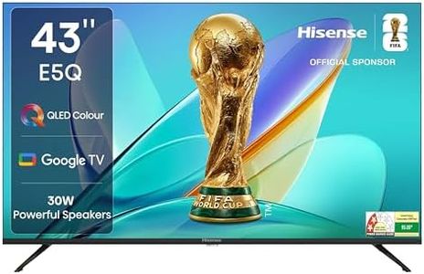 Hisense 108 cm (43 inches) E5Q Series Full HD Smart QLED Google TV 43E5Q (Black)