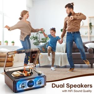 Lehwey Portable Bluetooth CD Player – Brown