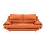 Homevibes Elegant Oasis Leatherette Premium Leather Sofa | 2 and 3 Seater Sofa | Best in Comfort | Best builtin qualit (Orange - Tangerine Orange, 3 Seater)