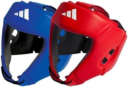 Adidas IBA Licensed Boxing Head Guard Amateur Competition Ready Adjustable Non-Slip Head Guard for Cheeks, Forehead, and Ear Protection Certified Approved Head Guard for Boxing