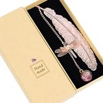 Metal Feather Bookmark with Gift Bo