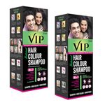 HAIR COLOUR SHAMPOO for Men and Women,Black - 180ml (Pack of 2) | Shampoo Based Hair Colour | Ammonia Free | Alternative to Traditional Hair Dye