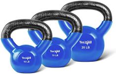 Yes4All Vinyl Coated Kettlebell Set