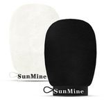 SunMine Exfoliating Gloves 2pcs Korean Exfoliating Mitts Glove Deep Body Scrub Dead Skin Remover Bath Massage for Men and Women