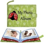 Baby Soft Photo Albums My First Family Album Soft Cloth Baby Photo Book My First Family Photo Album -Soft Cloth,Baby Safe,Holds 4x6 Photo Album (Green)