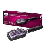 Philips Hair Straightener Brush - 5X Better Frizz Free Hair In 5min I Style with 2X More Volume | Shiny and Smooth Hair I No Scalp Burns | ThermoProtect Technology I Keratin Bristles I 2 Temperature settings | BHH880/10