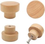 Bmgop 16PCS Wood Knobs Flat Top Rou