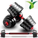 BCBIG Adjustable Weights Dumbbells Barbell Set Of 2,20lbs Pair(10 lbs*2) For Home Gym,Free Weights For Women Dumbellsweights/Dumbellsgym Set Man Workout Equipment