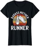 Badass Mother Runner Running Retro Sport Fitness Work-out T-Shirt