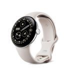 Google Pixel Watch 4 (41 mm) - Android smartwatch with Domed Display, Comprehensive Health and Fitness Tracking and Help from Gemini - Polished Silver Aluminium Case - Porcelain Active band - LTE