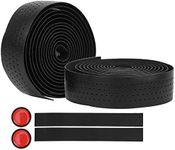 Bike Handlebar Tapes, 2Pcs PU Leather EVA Bicycle Bar Tape with Adhesive Backs, Durable Antislip Soft Cycling Handle Wraps, Enhance Your Bike Grip for Road Bikes and Racing(1#)