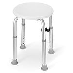 Careboda Adjustable Bath Chair for Inside Shower, Shower Stool with Upgraded Stainless Steel, Tool-Free Assembly, 8 Adjustable Heights for Seniors, Elderly, Pregnant, Handicap & Disabled (CBS01G)