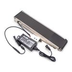 LeTkingok DC24V Stainless Steel Mini Conveyor Vending Machine- Track Cargo Lane Automatic Conveyor Belt 460MMx85MM Load 3.5-5KG (with Governor, 35RPM)