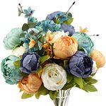 FiveSeasonStuff Vintage Artificial Peonies Silk Flowers and Hydrangeas for Wedding Bridal Home Décor – Beautiful Floral Centerpiece Arrangement Decoration with 2 Bouquets (Vintage Peaceful)