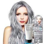 Knight & Wilson Colour-Freedom 150ml Storm Grey Semi-Permanent Hair Colour - Ultra-Vibrant Vegan Friendly Colour Mask with Shine Booster Complex - Ammonia Free Colour Lasts Up To 6-10 Washes