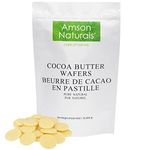 Cocoa Butter Wafers (Food Grade) 1lb / 454g / 16oz by Amson Naturals-100% Pure & Natural, Non-Deodorized, Food Grade, Fresh For Recipes, Cooking, Smoothies, Coffee, Skincare, Haircare.