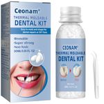 Tooth Repair Kit - Teeth Replacement Kit for Temporary Restoration of Missing & Broken Teeth Replacement Dentures, DIY Heat Fit Beads